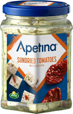 Apetina® White cheese cubes in oil Sundried Tomatoes 265g
