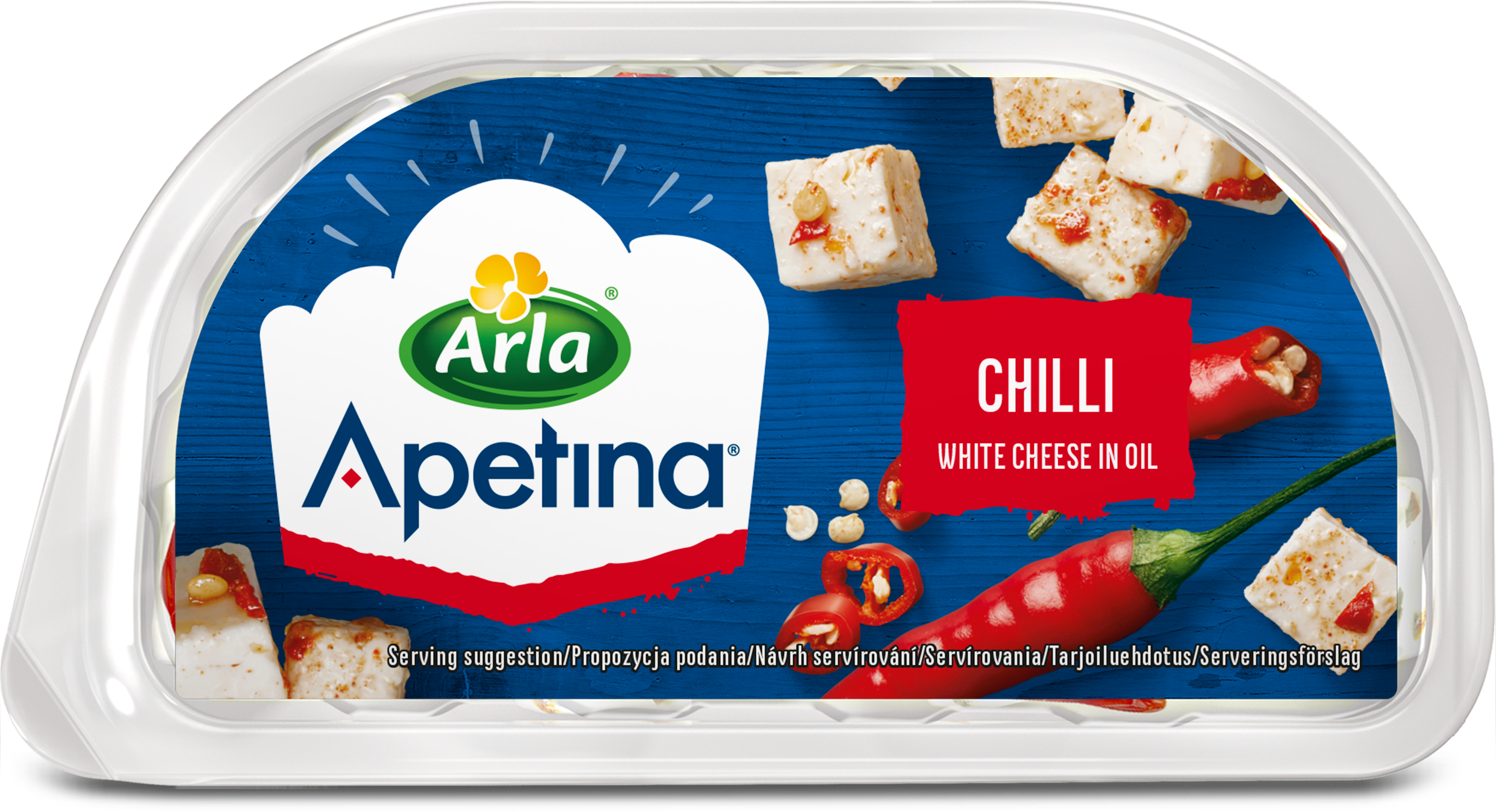 Apetina® White cheese cubes in oil chili 100g